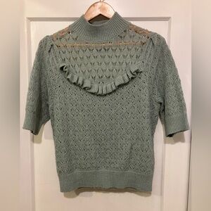 RW&CO. Sage Green/light teal knitted Sweater